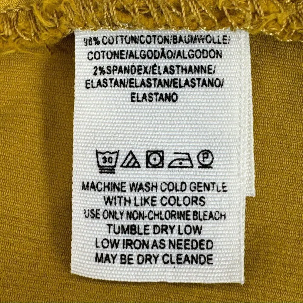 We The Free Free People Y2K Joanie Corduroy Button Up Micro Mini Skirt Yellow 29